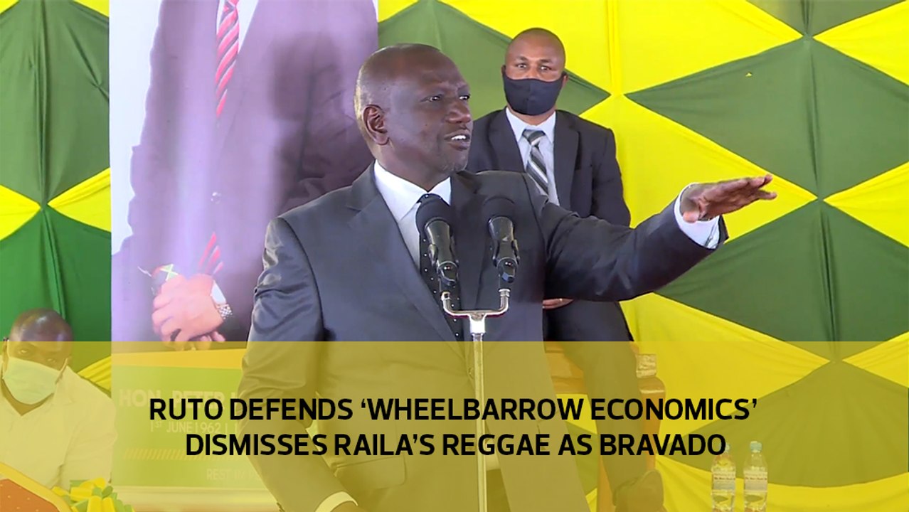 Ruto defends 'wheelbarrow economics' dismisses Raila's reggae as bravado