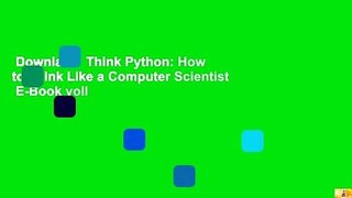 Downlaod  Think Python: How to Think Like a Computer Scientist  E-Book voll