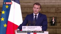 Emmanuel Macron : « Je ne parlerai pas de ceux qui ont livré son nom aux barbares, ils ne le méritent pas »