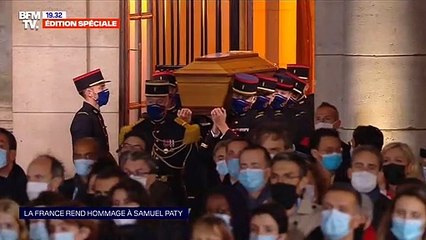 L'hommage national rendu à Samuel Paty à Paris le 21 octobre 2020.