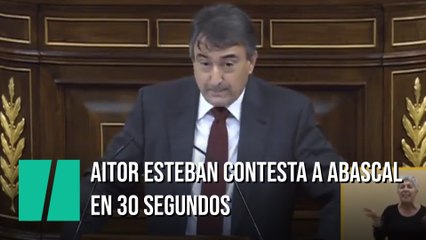 La respuesta de Aitor Esteban a Santiago Abascal