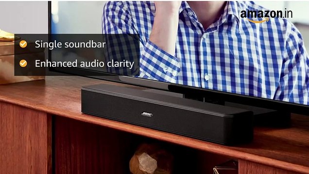 Bose Solo 5 TV Soundbar Sound System with Universal Remote Control, Black