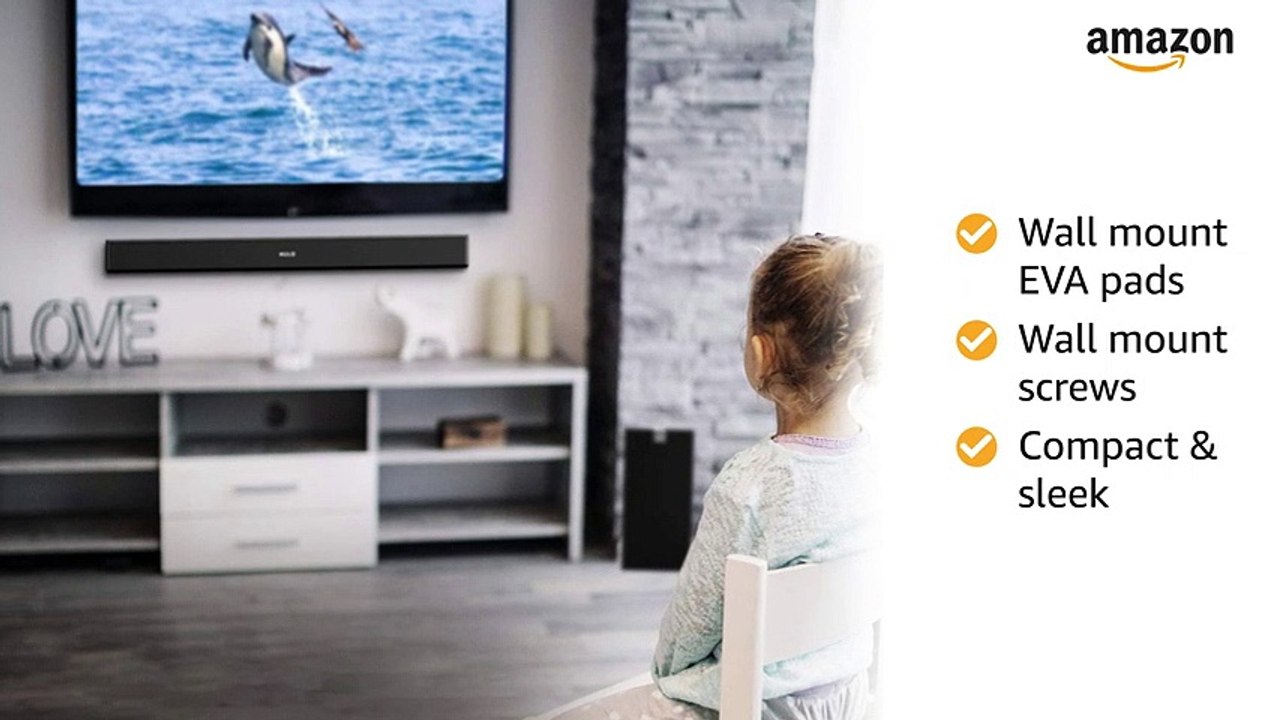 Mulo Arena 5000 2.1 Channel Soundbar with Subwoofer,Bluetooth/AUX-in/USB, Remote Control and Wall Mounting Kit (Black)