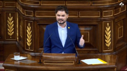 Rufián tacha de la ultraderecha de "ectoplasma del falangismo"