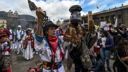 Con cánticos, danzas y marchas, así se vivieron las protestas de este miércoles en Colombia