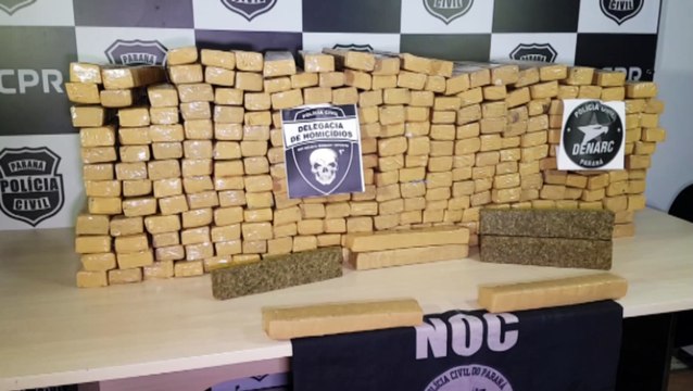 Denarc e DH apreendem 250 quilos de maconha que seriam entregues no Rio Grande do Sul