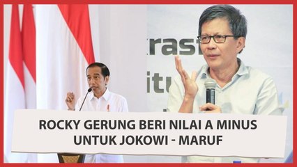 Alasan Rocky Gerung Beri Nilai A Minus untuk Jokowi - Maruf Amin