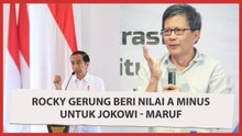 Alasan Rocky Gerung Beri Nilai A Minus untuk Jokowi - Maruf Amin