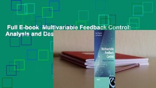 Full E-book  Multivariable Feedback Control: Analysis and Design  For Kindle