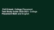 Full E-book  College Placement Test Study Guide 2020-2021: College Placement Math and English