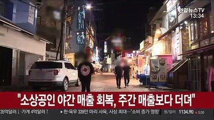 "소상공인 야간 매출 회복, 주간 매출보다 더뎌"