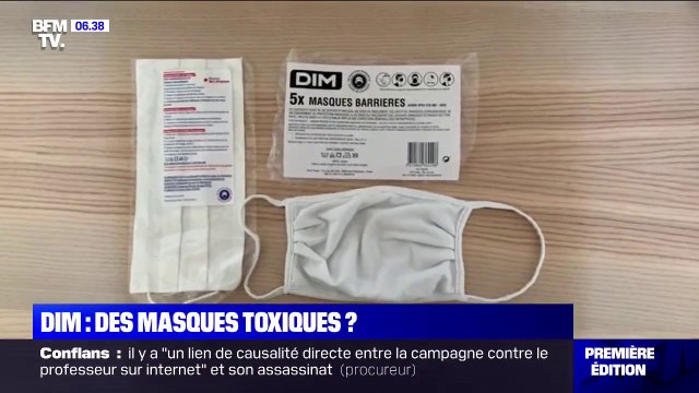 Des masques commercialisés par DIM accusés d'être toxiques