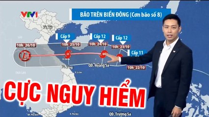 Bão Số 8 Mạnh Không Tưởng - Dự báo thời tiết chiều tối nay 22/10  Bản tin dự báo thời tiết hôm nay