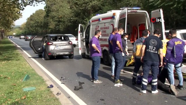 İstanbul’un göbeğinde feci kaza: Kurye yerdeyken sürücü paspasları temizledi