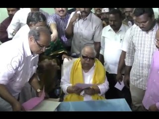 Karunanidhi files his nomination from Thiruvarur | Election Fever