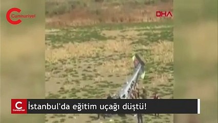 İstanbul'da eğitim uçağı düştü