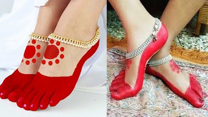 Navratri 2020: नवरात्रि में पैरों में ऐसे लगाएं आलता, ये हैं खास Designs; Check out | Boldsky