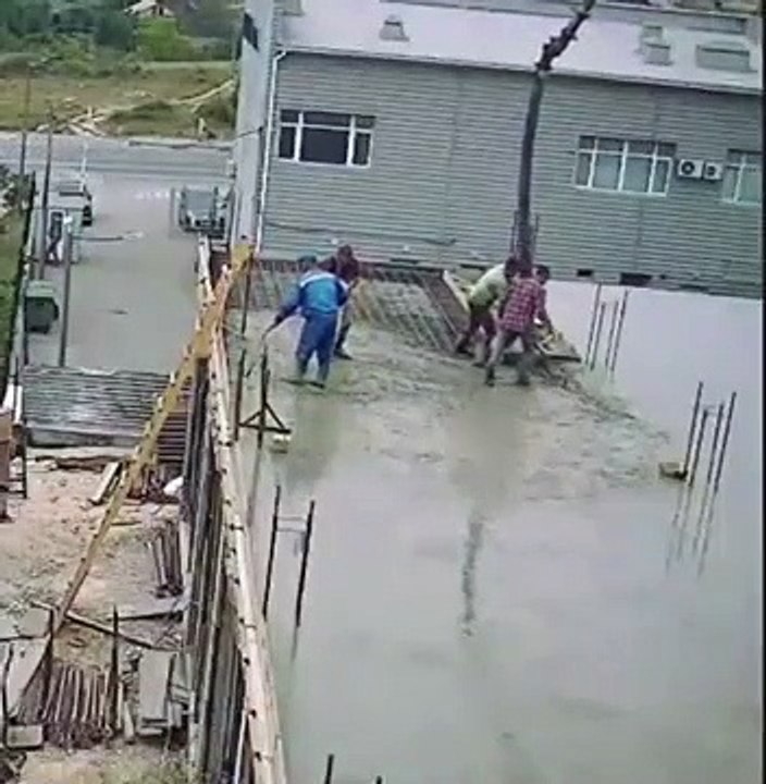 Effondrement d'une dalle de béton en étage