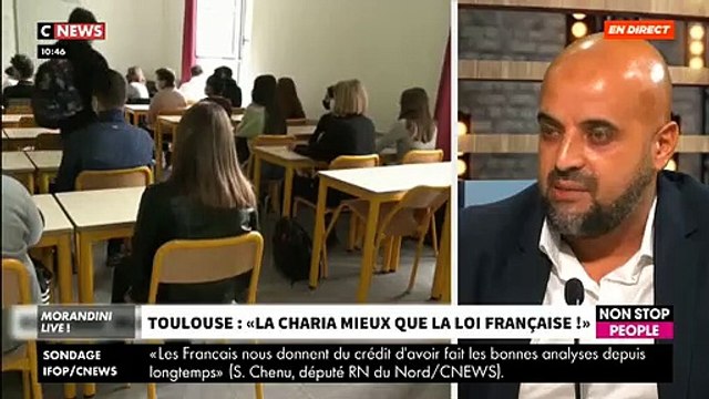 Le discours de Ali Essebki, président de l'Union des musulmans de Levallois, bouleverse les téléspectateurs de Morandini Live : Non, la charia n'est pas supérieure à la République - VIDEO