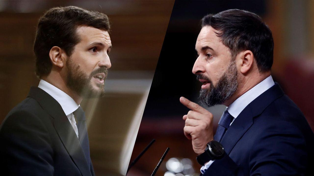El cara a cara de Abascal y Casado en la moción de censura
