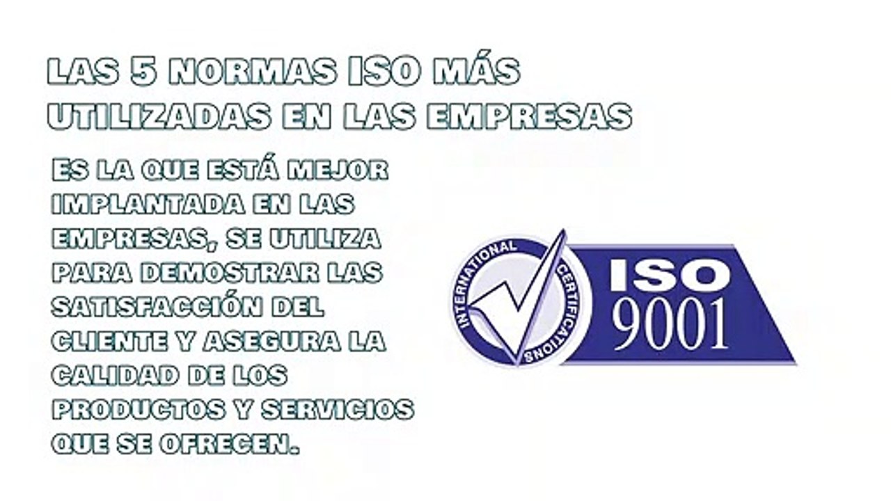 Alejandro Jesús Ceballos Jiménez y Las 5 normas ISO