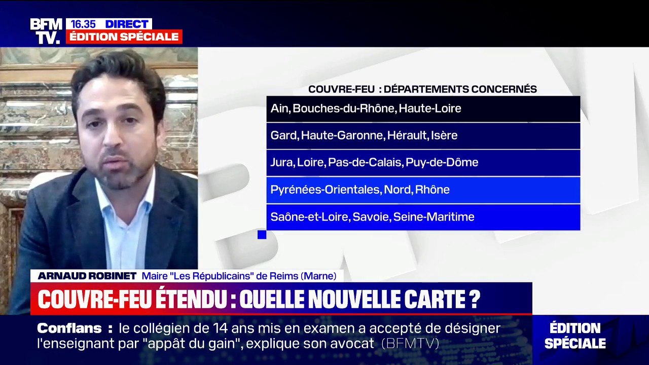 Un couvre feu acté dans la Marne "à partir de samedi minuit", selon le maire de Reims
