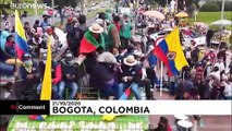 Thousands protest in Bogota against Colombian government