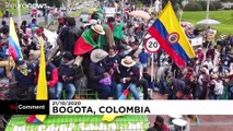 Thousands protest in Bogota against Colombian government