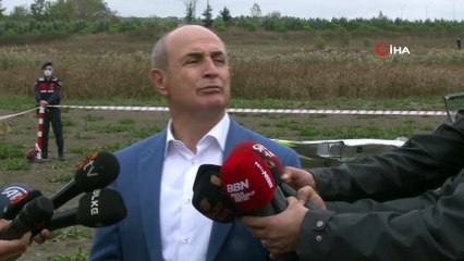 Başkan Akgün, uçağın düştüğü alana gelip incelemelerde bulundu