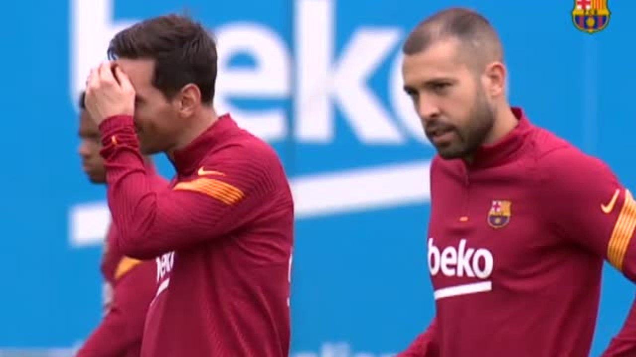 Jordi Alba se entrena con el grupo y podría jugar ante el Real Madrid