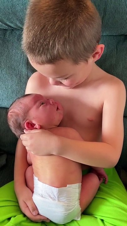 Brothers Bonding With Skin Contact Cuddles