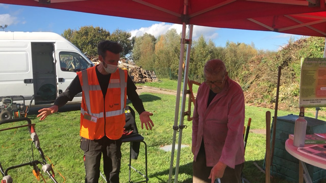 Démonstration de recyclage des déchets verts