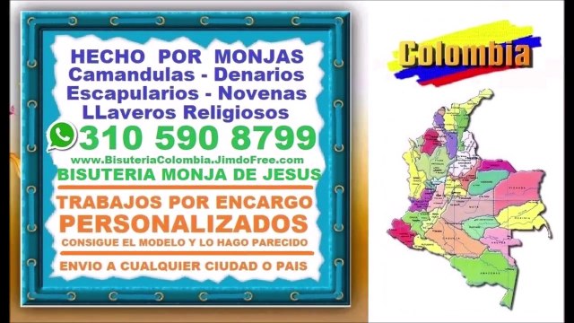 ⭐ BISUTERIA MONJA DE JESUS, Camandulas, Rosarios, Denarios, Escapularios, Japa Mala Budista, Pulseras, Collares, Manillas, Cali, Bogota, Medellin, Barranquilla, Neiva, Cartagena, Soledad, Cucuta, Bucaramanga, Villavicencio, Ibague, Santa Marta, Valledupar