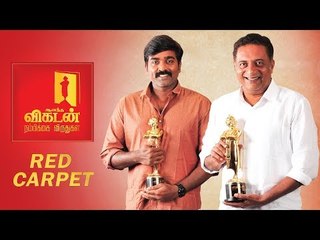 JOLLY: Vijaysethupathi Tired of his own Philosophy | Vikatan Nambikkai Awards 2018 RED CARPET