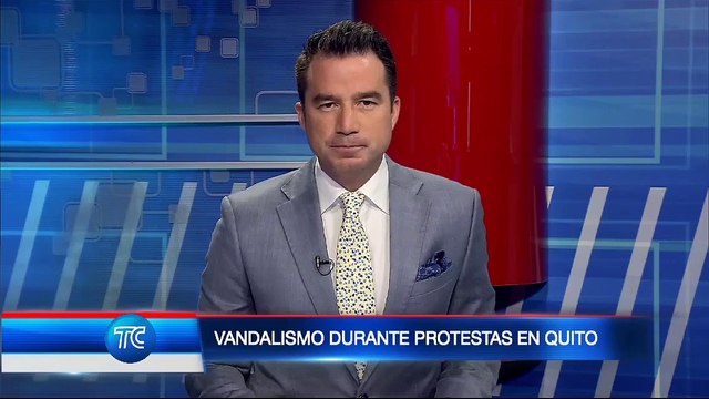 Se registraron violentas manifestaciones en el centro histórico de Quito