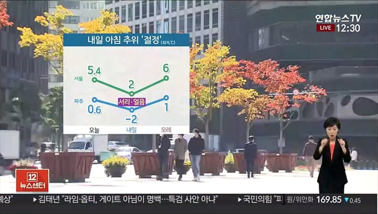[날씨] 절기 상강, 이른 추위…내일 아침 추위 절정