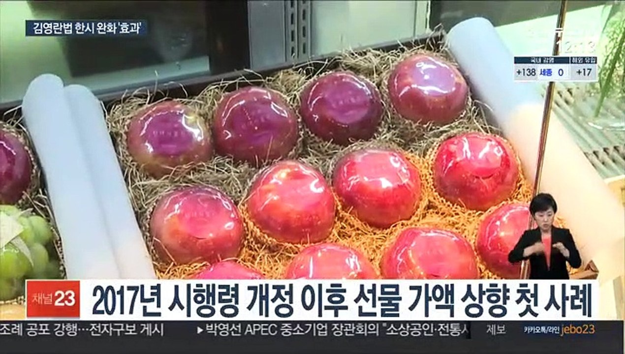 청탁금지법 일시 완화하자…"추석 선물 7% 더 팔려"