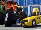 Taxi Cab becomes Wheel City Hero | Monster Truck caught by Sergeant Lucas the Police Car
