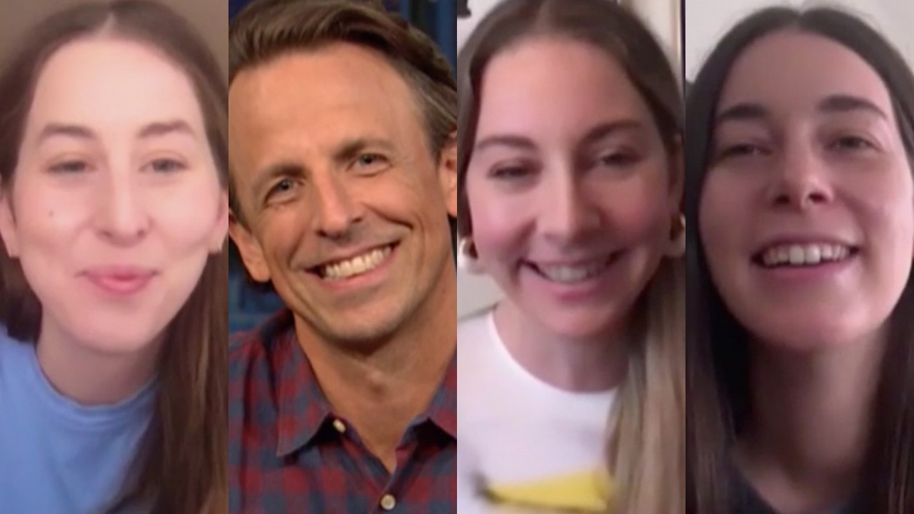 HAIM Casts Robert Pattinson for Their Late Night with Seth Meyers Performance