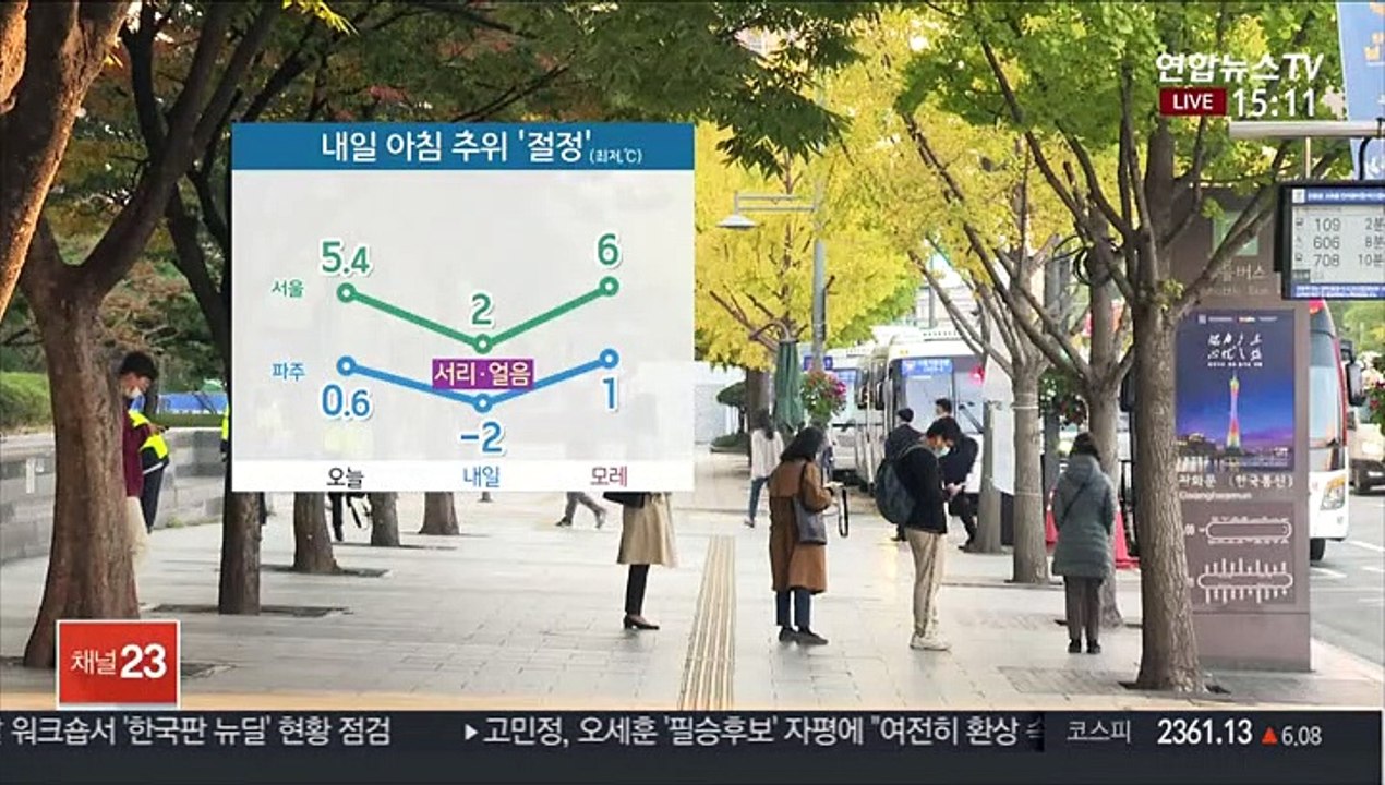[날씨] 찬바람에 기온 '뚝'…내일 아침 기온 더 낮아
