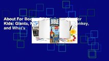 About For Books  Bible Infographics for Kids: Giants, Ninja Skills, a Talking Donkey, and What's