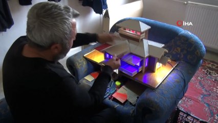 Korona Virüs İşsiz Bırakınca Ustalığını Maket Villa Yaparak Sergiliyor