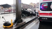 Kayseri'de Trafik Kazası, Takla Atan Otomobilden Burnu Bile Kanamadan Kurtuldu