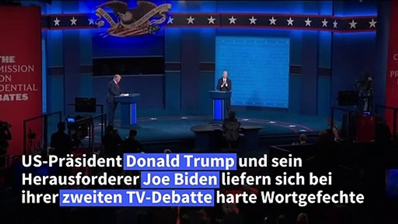 Trump vs. Biden: Das war die zweite TV-Debatte