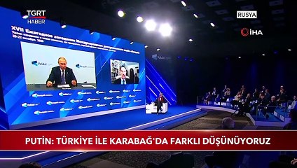 Putin: Türkiye ile Karabağ'da Farklı Düşünüyoruz