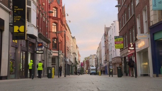 Les rues de Dublin à nouveau désertes alors que l'Irlande vient de se reconfiner