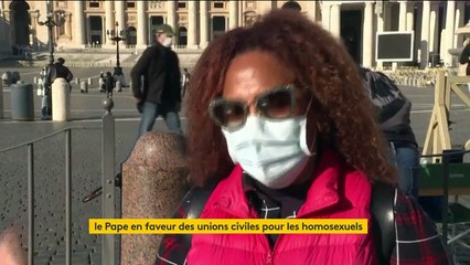 Religion : le pape en faveur des unions civiles pour les homosexuels