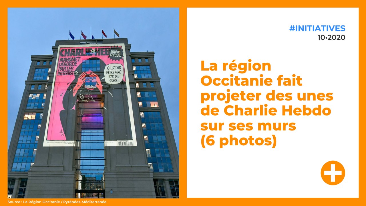La région Occitanie fait projeter des unes de Charlie Hebdo sur ses murs (6 photos)