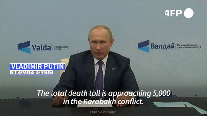 Putin says deaths from Karabakh fighting 'nearing 5,000'
