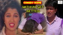 Mithun Getting Beaten Comedy Scene | Aadmi (1993) | Mithun Chakraborty | Gautami | Bollywood Hindi M
